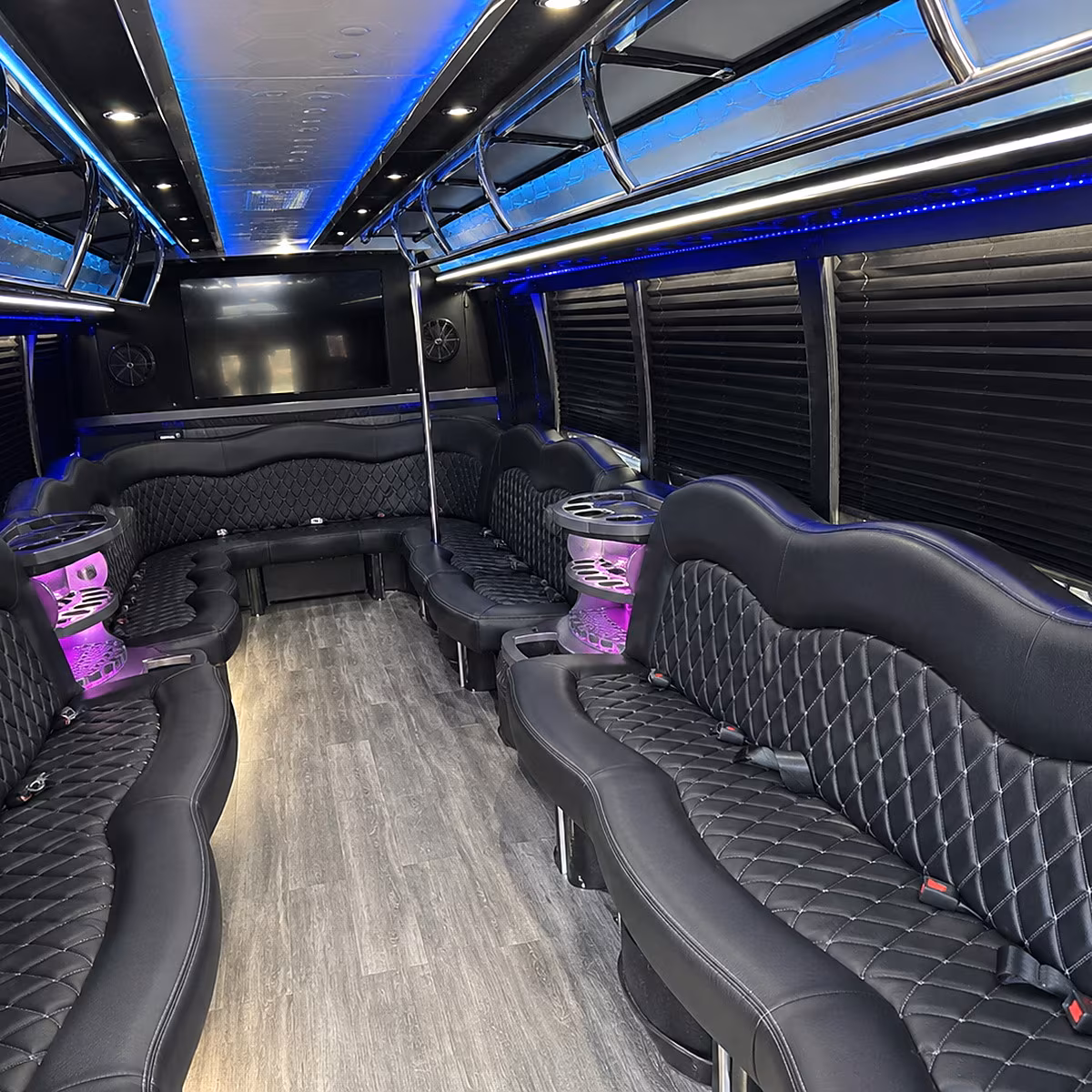 across lake forest california party bus rental