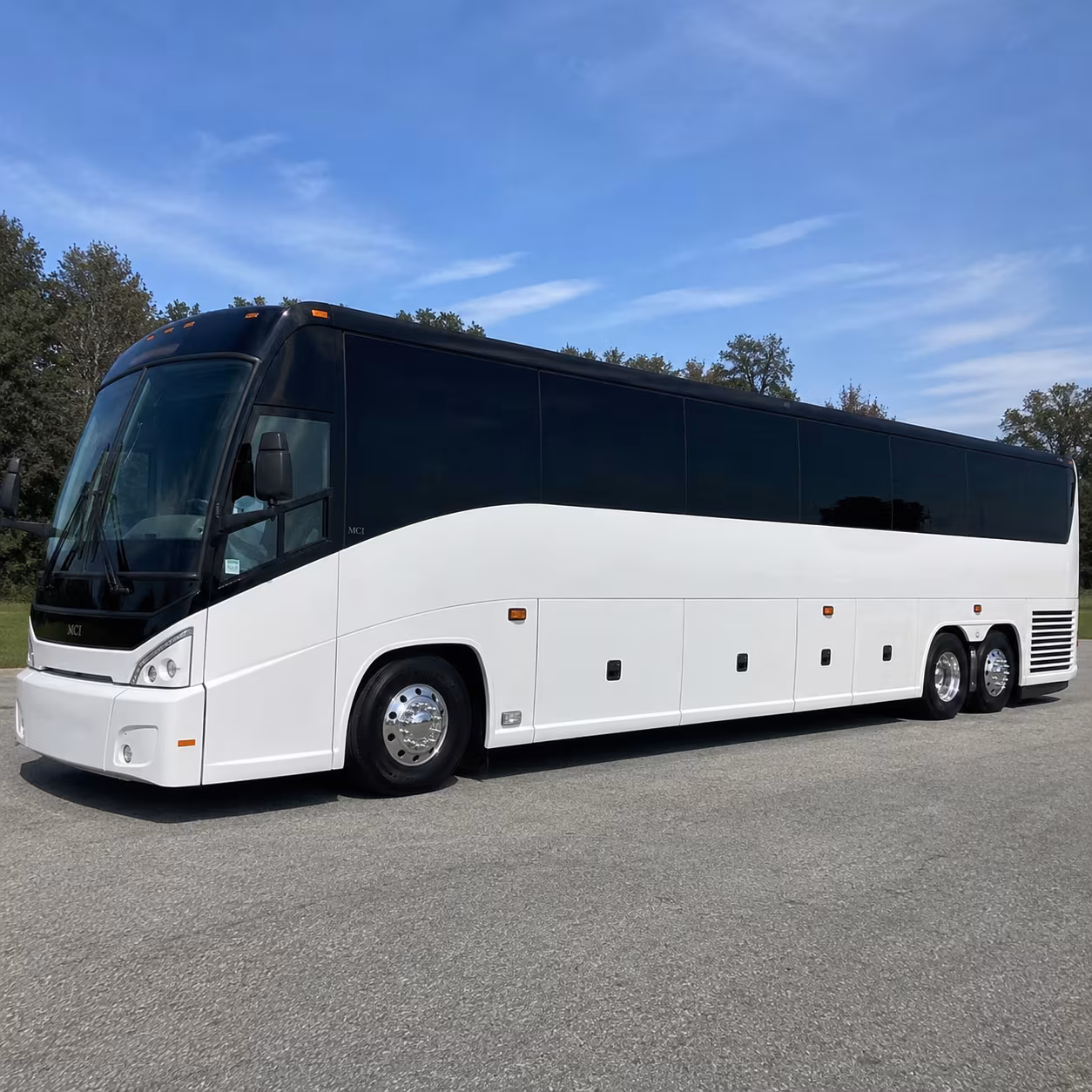 lake forest charter bus rental exterior