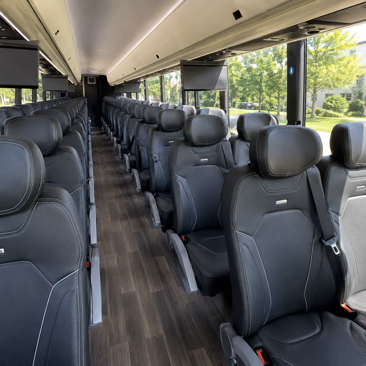 lake forest charter bus rental inside